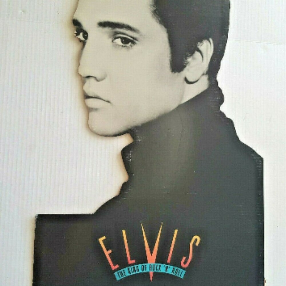 ELVIS PRESLEY King Of Rock N Roll Retail Counter Stand RARE LARGE 31.5" x 18" RC